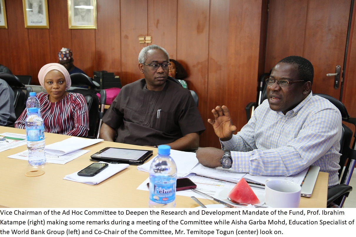 COMMITTEE TO DEEPEN RESEARCH & DEVELOPMENT AND CONFIRMED/PROMOTED TETFUND STAFF
